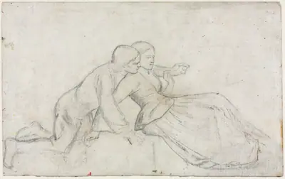 Study for "The Hireling Shepherd"