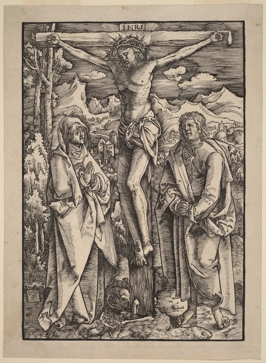 Christ on the Cross between the Virgin and Saint John by Gabriel Zehender