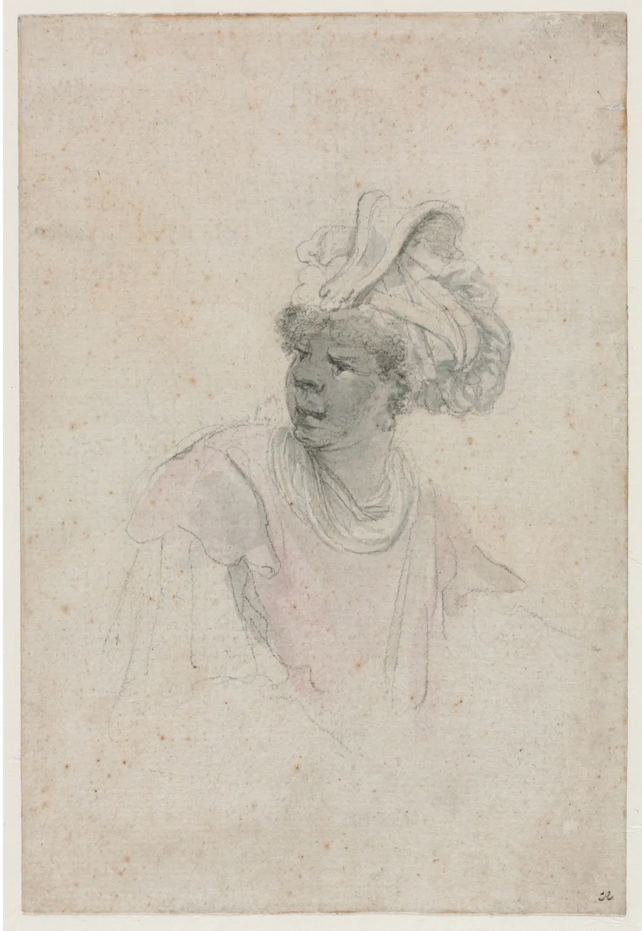 Man Wearing a Fantastic Headdress, Facing to the Left by Stefano Della Bella