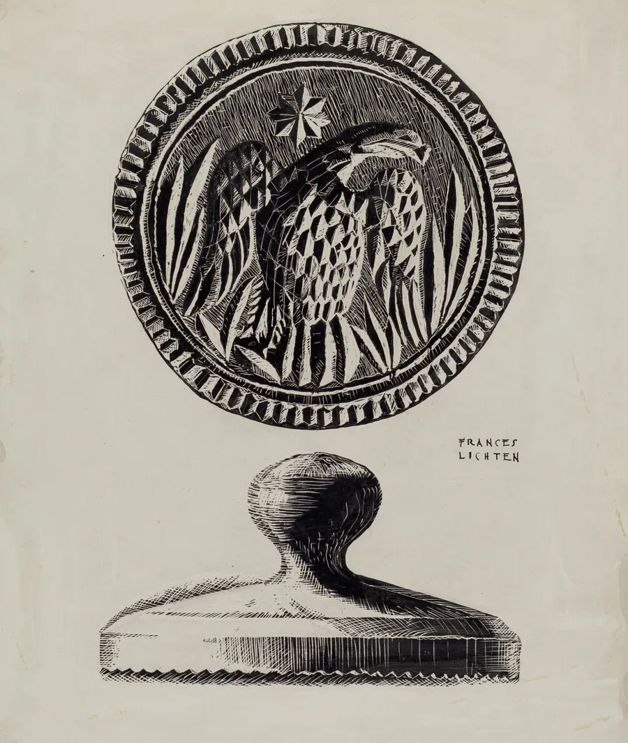 Pa. German Butter Stamp by Frances Lichten
