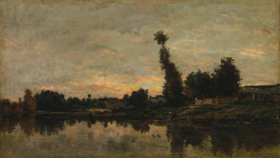 Sunset on the River Oise by Charles François Daubigny