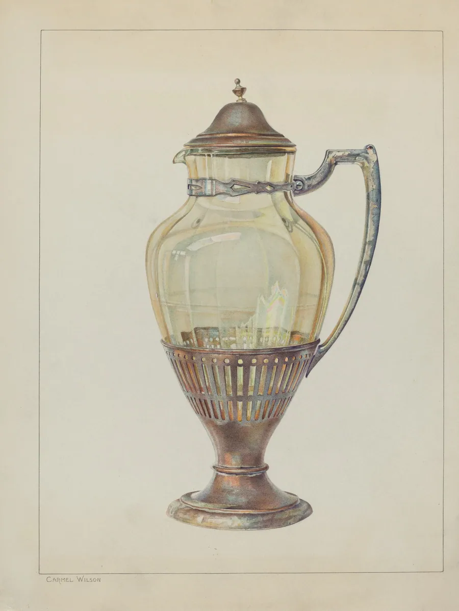Silver and Glass Flagon by Carmel Wilson