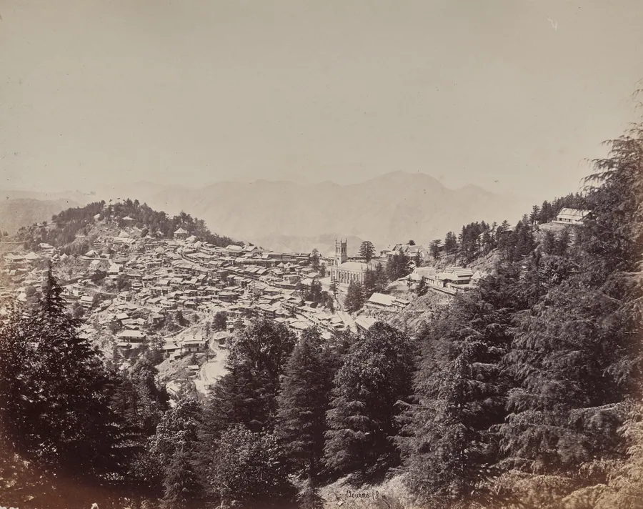 Shimla. From Mount Jakko, Looking West by Samuel Bourne