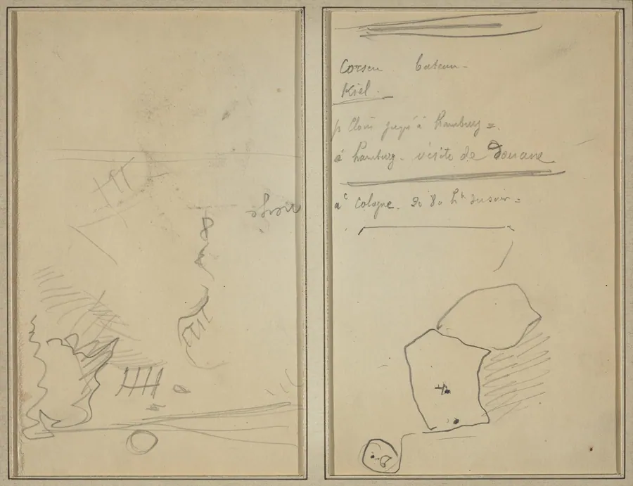 Head of a Monkey; Inventory of Bottles and Beverages [verso] by Paul Gauguin