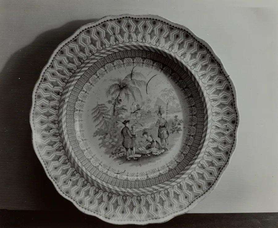 Plate - "Penn's Treaty with the Indians" by Helmut Hiatt