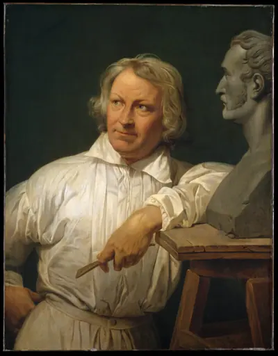 Bertel Thorvaldsen (1768–1844) with the Bust of Horace Vernet