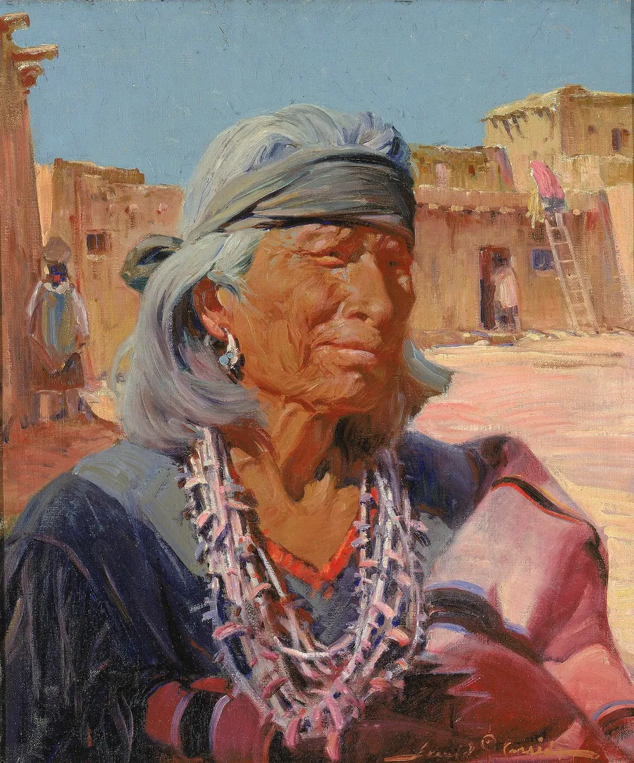 Old Man of Zuni, High Priest (Cacique) by Ira D. Gerald Cassidy, born Covington, KY 1879-died Santa Fe, NM 1934