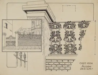 Cast Iron Fence Railing