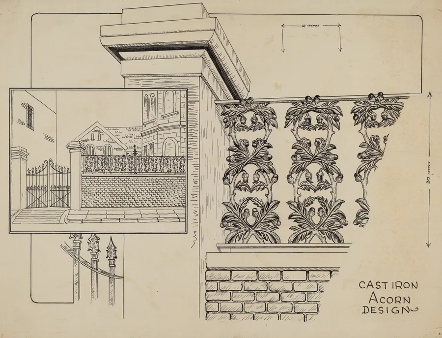 Cast Iron Fence Railing by Ray Price