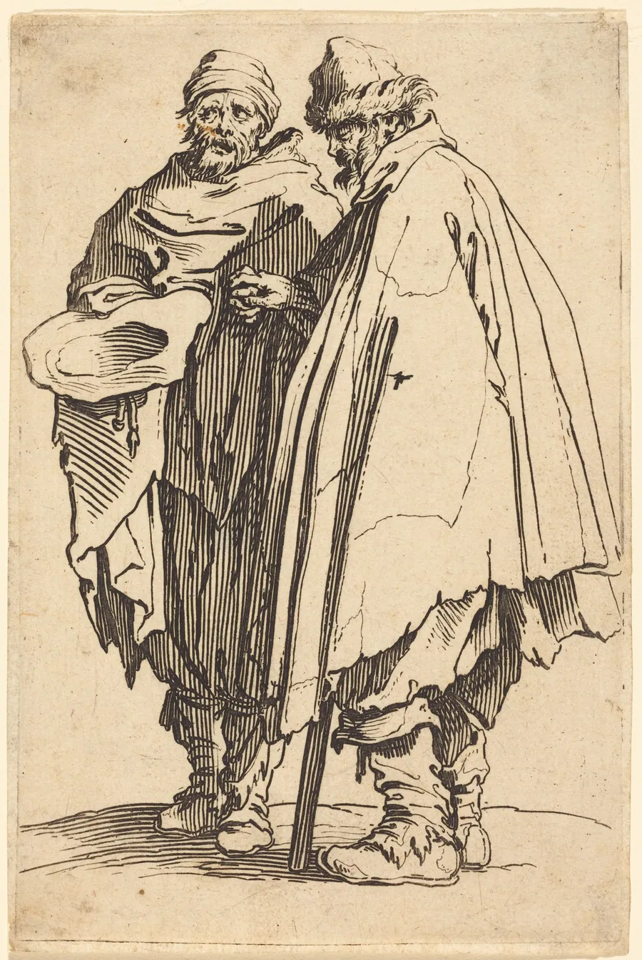 Blind Beggar and Companion by Jacques Callot