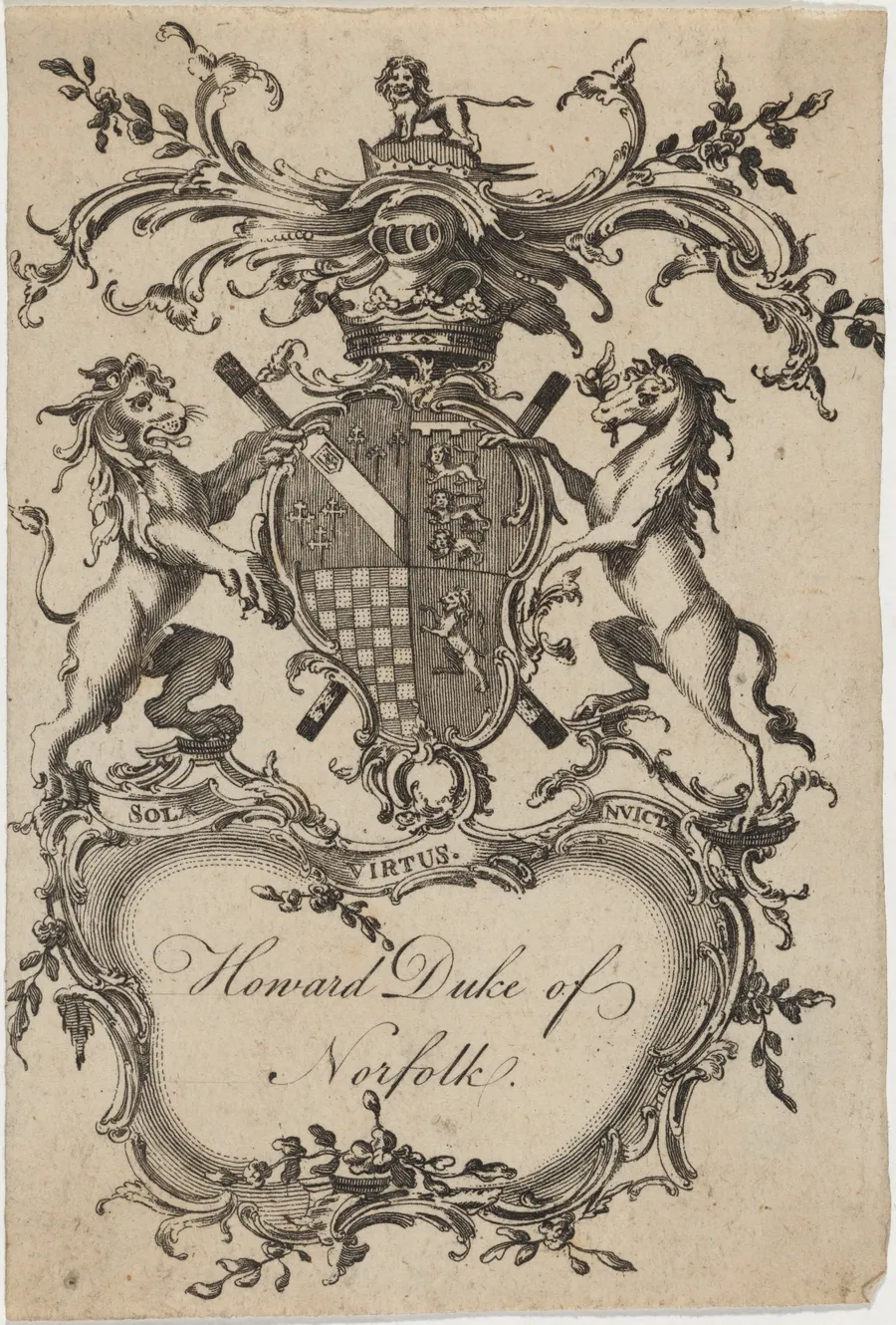 Coat of Arms of Howard, Duke of Norfolk by Unknown 19th Century