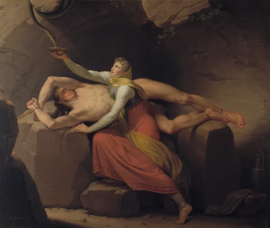 Loke og Sigyn by C.W. Eckersberg