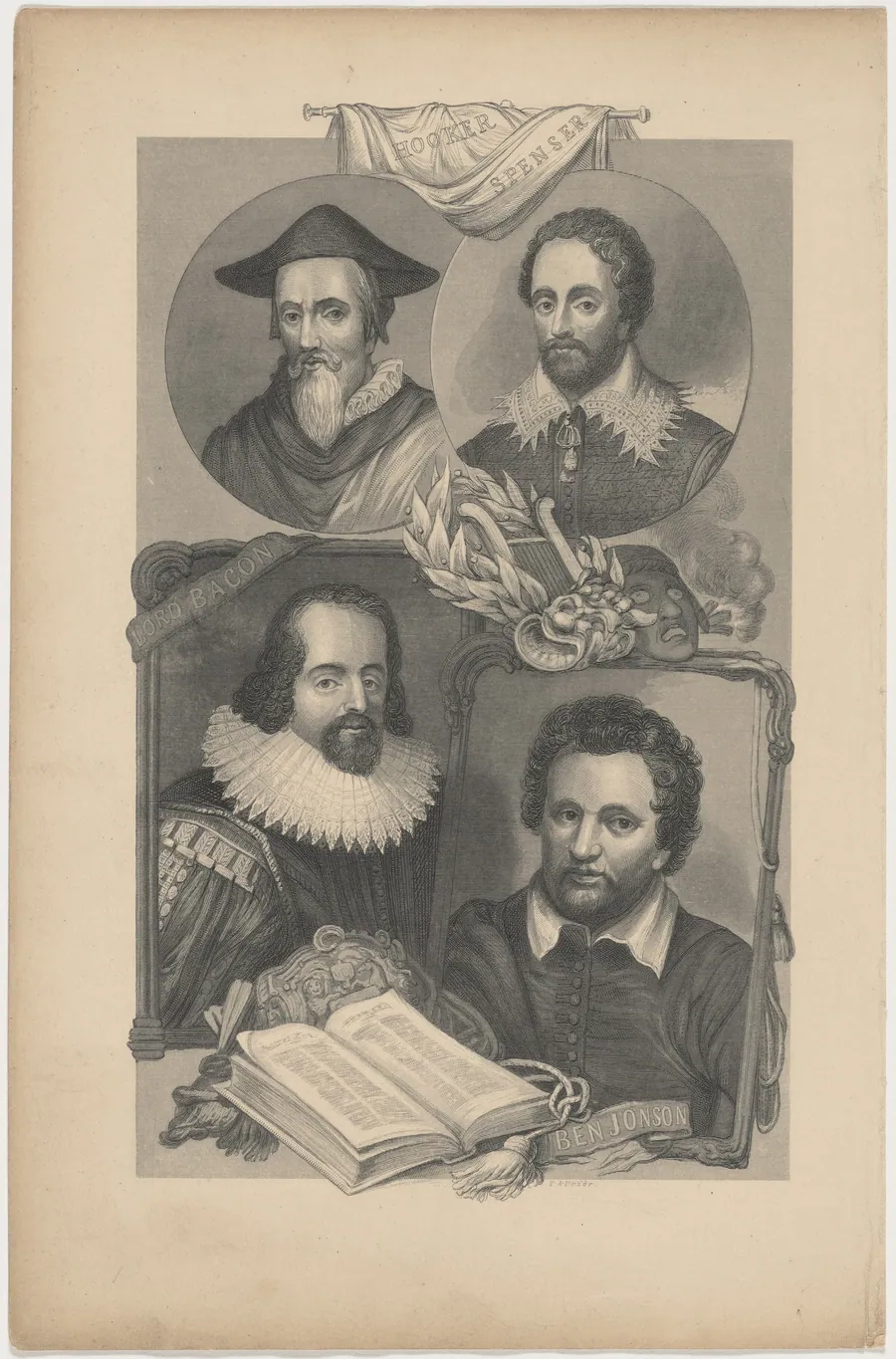 Hooker, Spenser, Lord Bacon, Ben Johnson by Thomas Abiel Prior