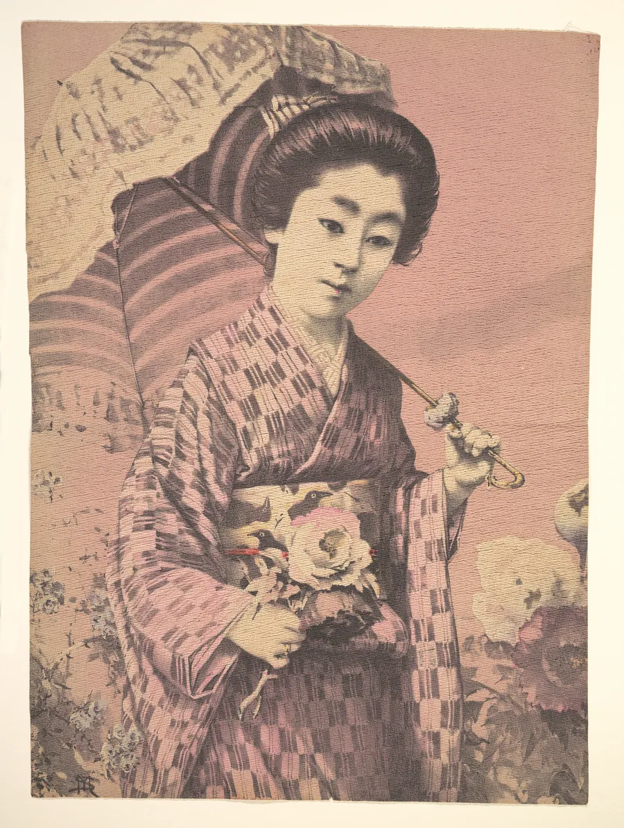日傘を差す女|Girl Carrying a Parasol by Unidentified artist