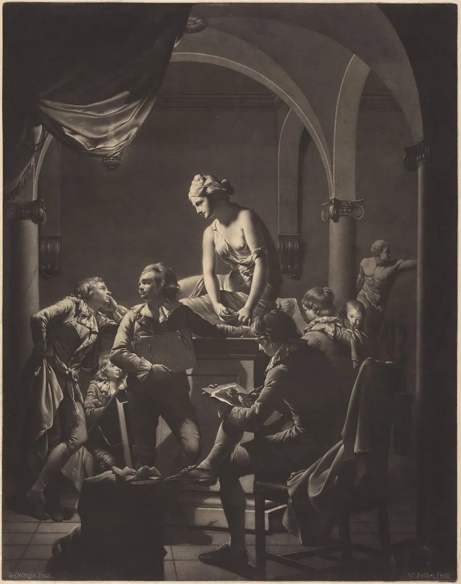 An Academy by Lamplight by William Pether