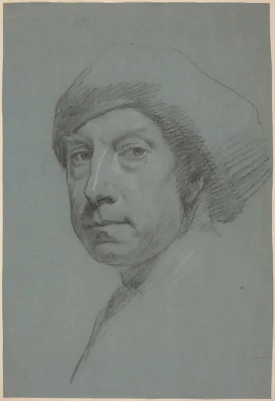 Self-Portrait Wearing a Turban