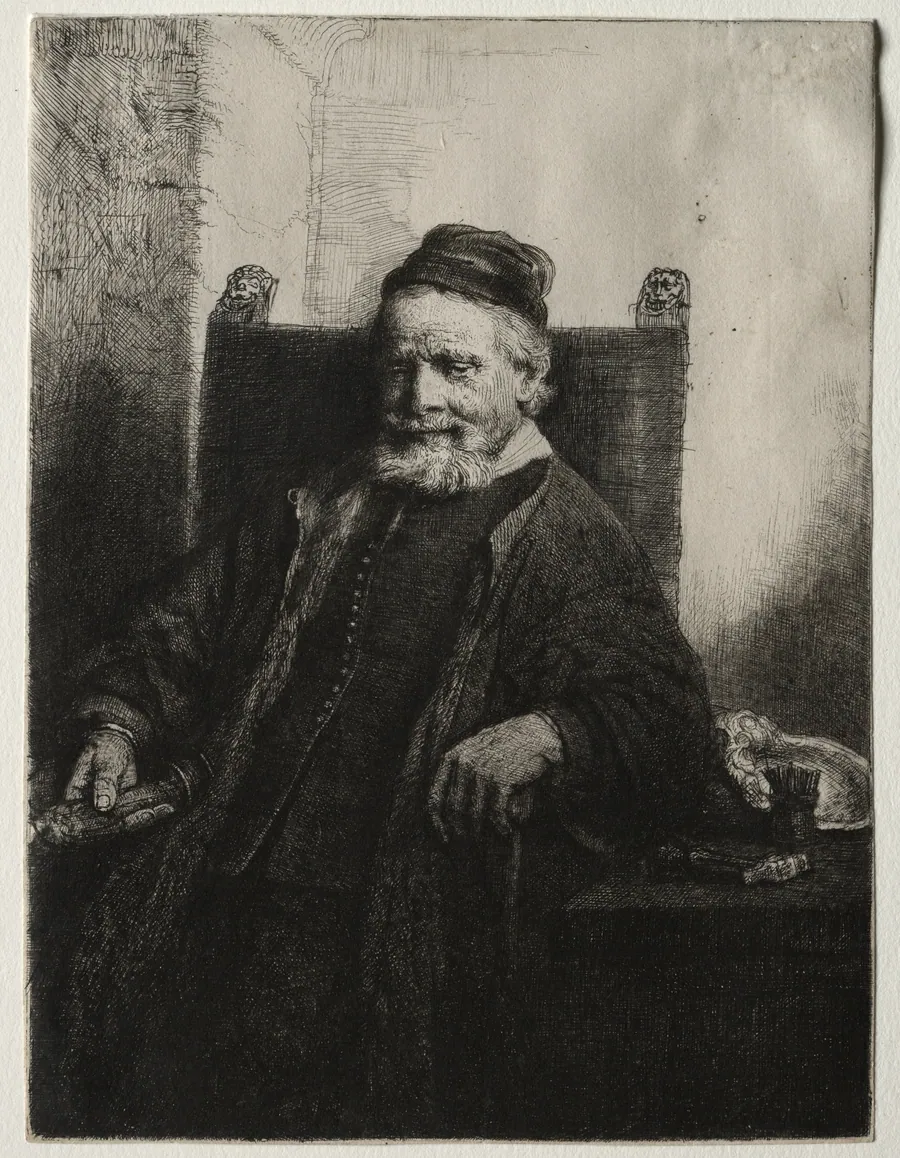 Jan Lutma, Goldsmith by Rembrandt van Rijn