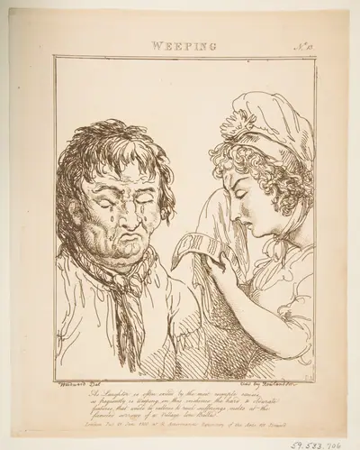 Weeping (Le Brun Travested, or Caricatures of the Passions)