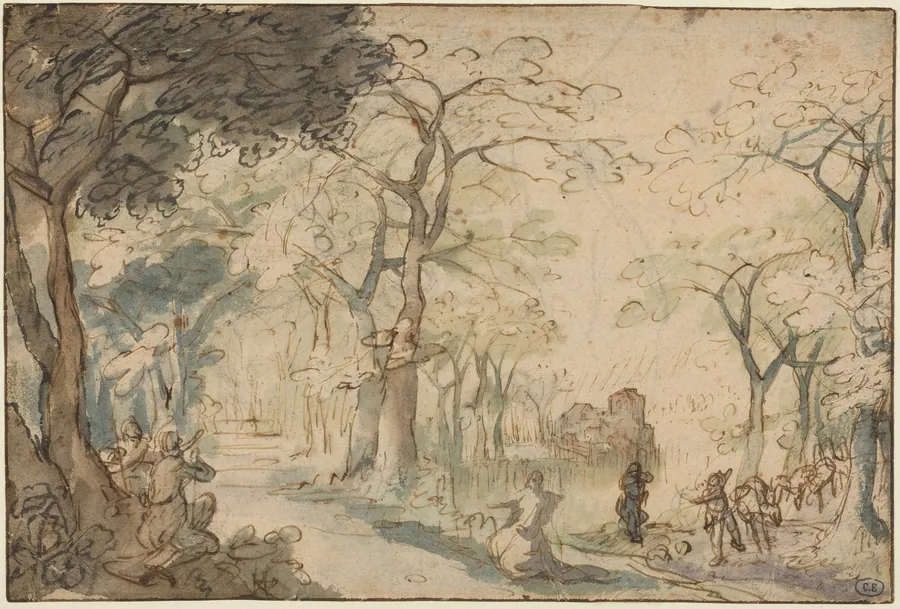 Landscape with Elisha Mocked by David Vinckboons