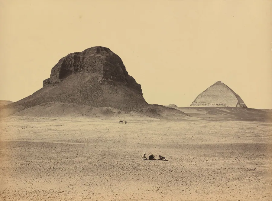 The Pyramids of Dahshoor From the East by Francis Frith