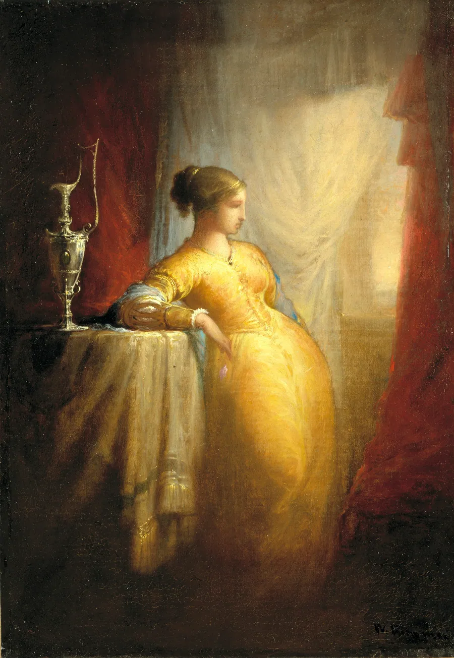 At the Window by William Rimmer, born Liverpool, England 1816-died South Milford, MA 1879