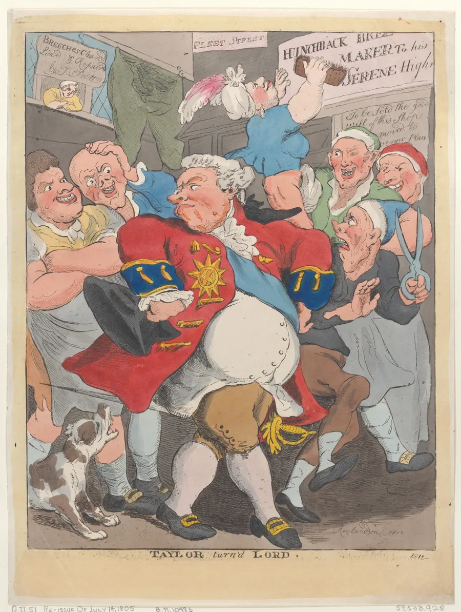 Taylor turn'd Lord by Thomas Rowlandson