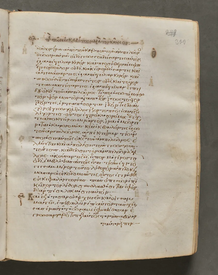 Text, folio 300 (recto), from a Gospel Book with Commentaries