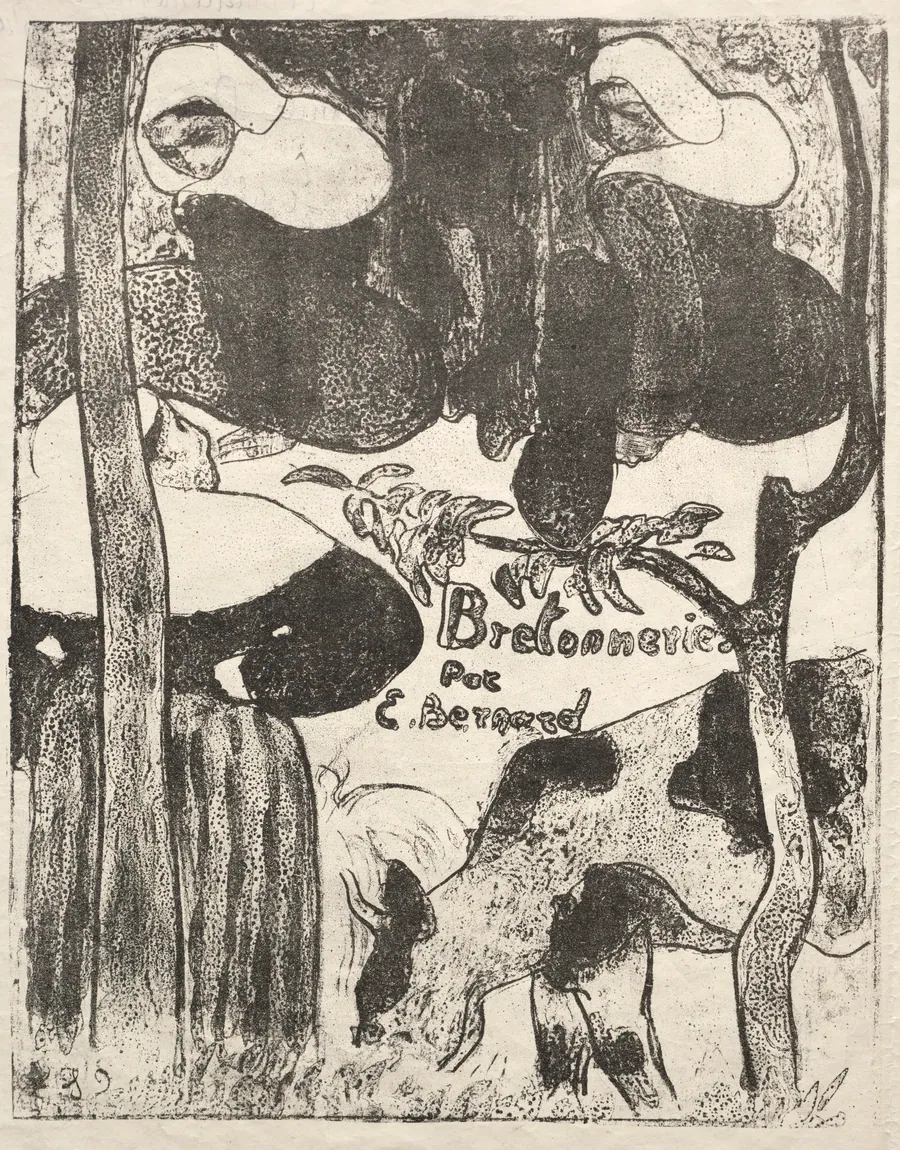 Les Bretonneries: Title Page (Page de Titre) by Émile Bernard