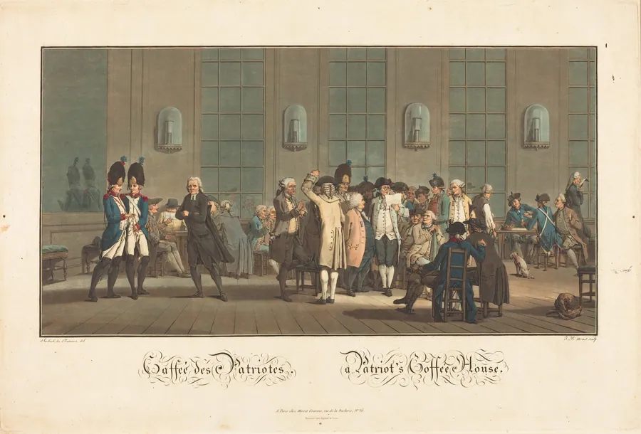 Caffeé des Patriotes - A Patriot's Coffée House by Jean-Baptiste Morret