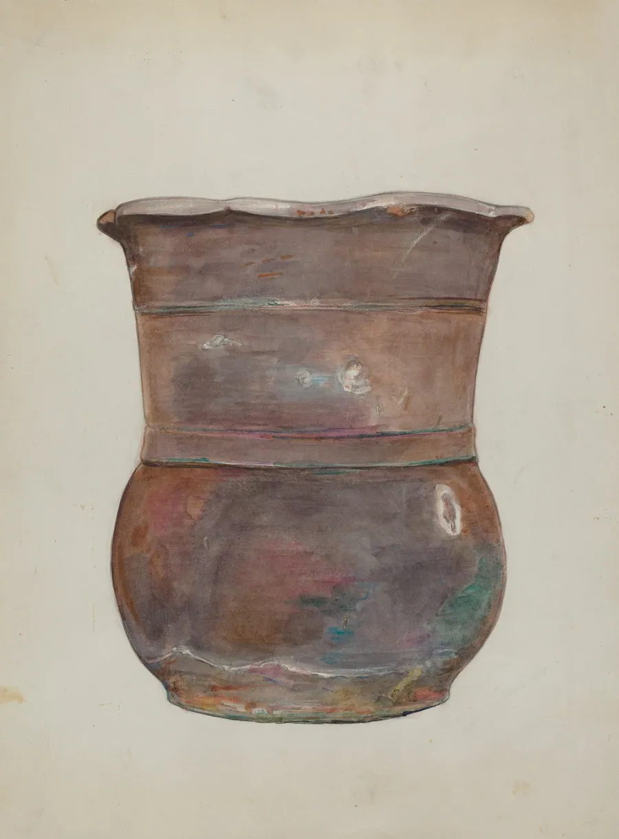 Terra Cotta Flower Jar by Cecily Edwards