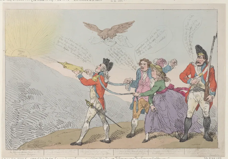 [Col. Topham Endeavoring with his Squirt to Extinguish the Genius of Holman] by Mary Wells