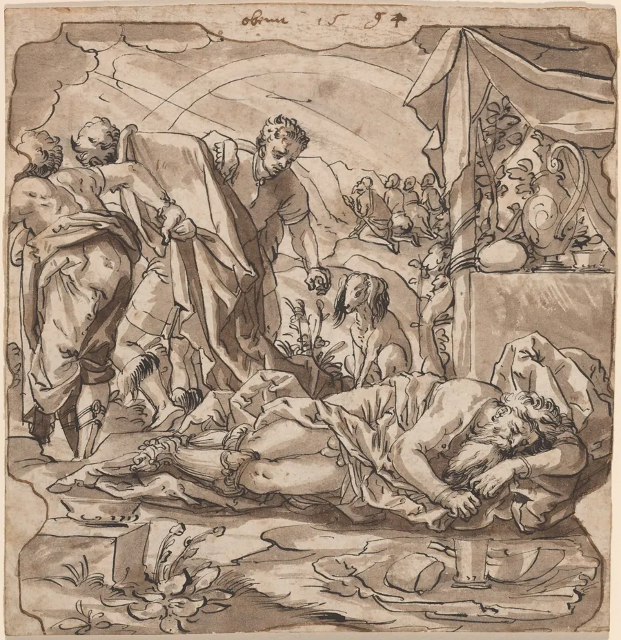 The Drunkenness of Noah by Werner Kübler