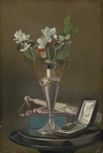 Still Life with Fan and Pendant
