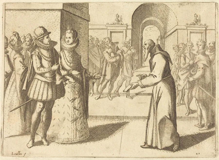 A Capucin Bringing Thanks of the King of Bavaria by Jacques Callot