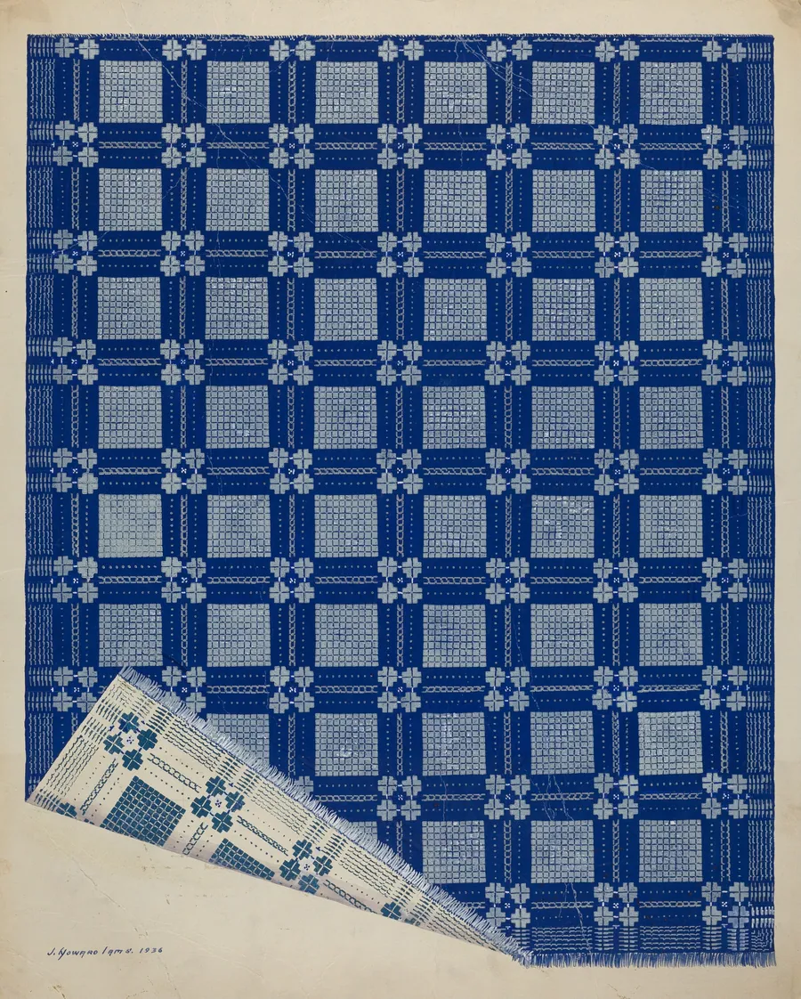 Woven Coverlet by J. Howard Iams