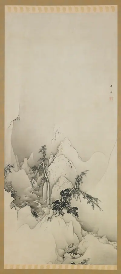 Winter landscape: a ravine