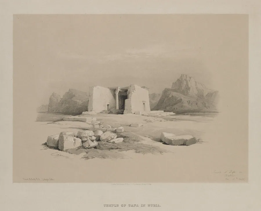 Egypt and Nubia, Volume I: Temple at Tafa in Nubia by Louis Haghe