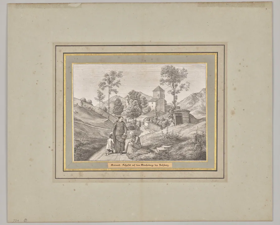 Wednesday. Footpath on the Mönchsberg near Salzburg by Ferdinand Olivier