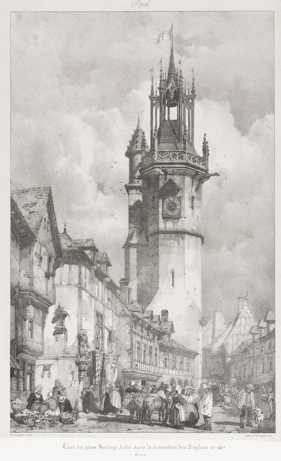 Voyages Pittoresques et Romantique dans l'Ancienne France, Normandie: Tour du Gros-Horlage, Évreux by Godefroy Engelmann