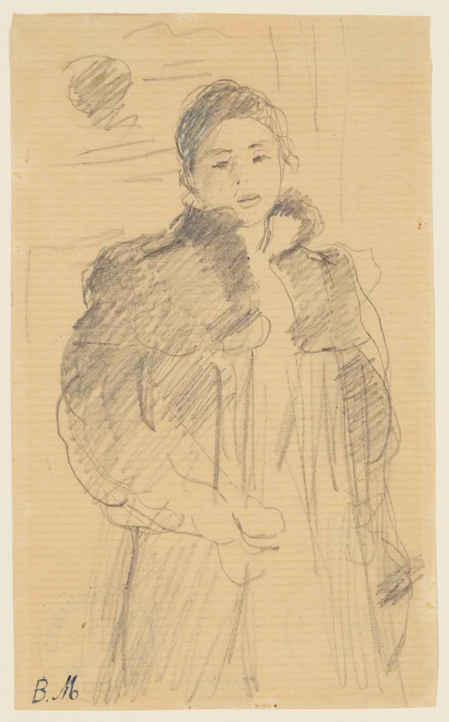 Study for "Young Girl in a Green Coat" by Berthe Morisot