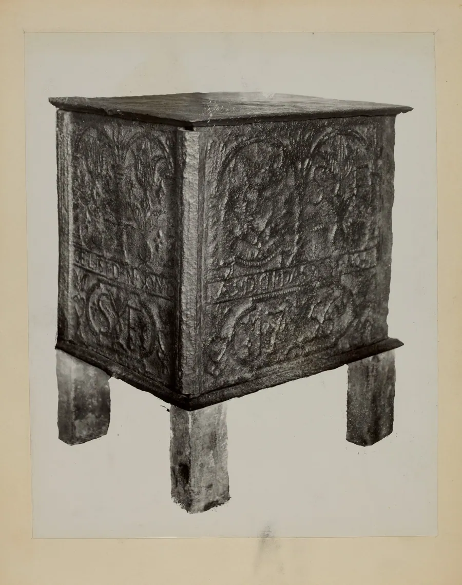 Pa. German Jamb Stove (Five Plate) by Charles Von Urban