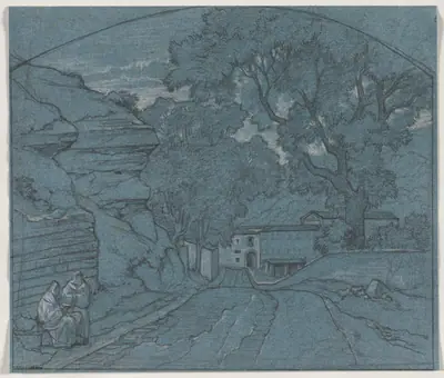 Landscape with Two Monks