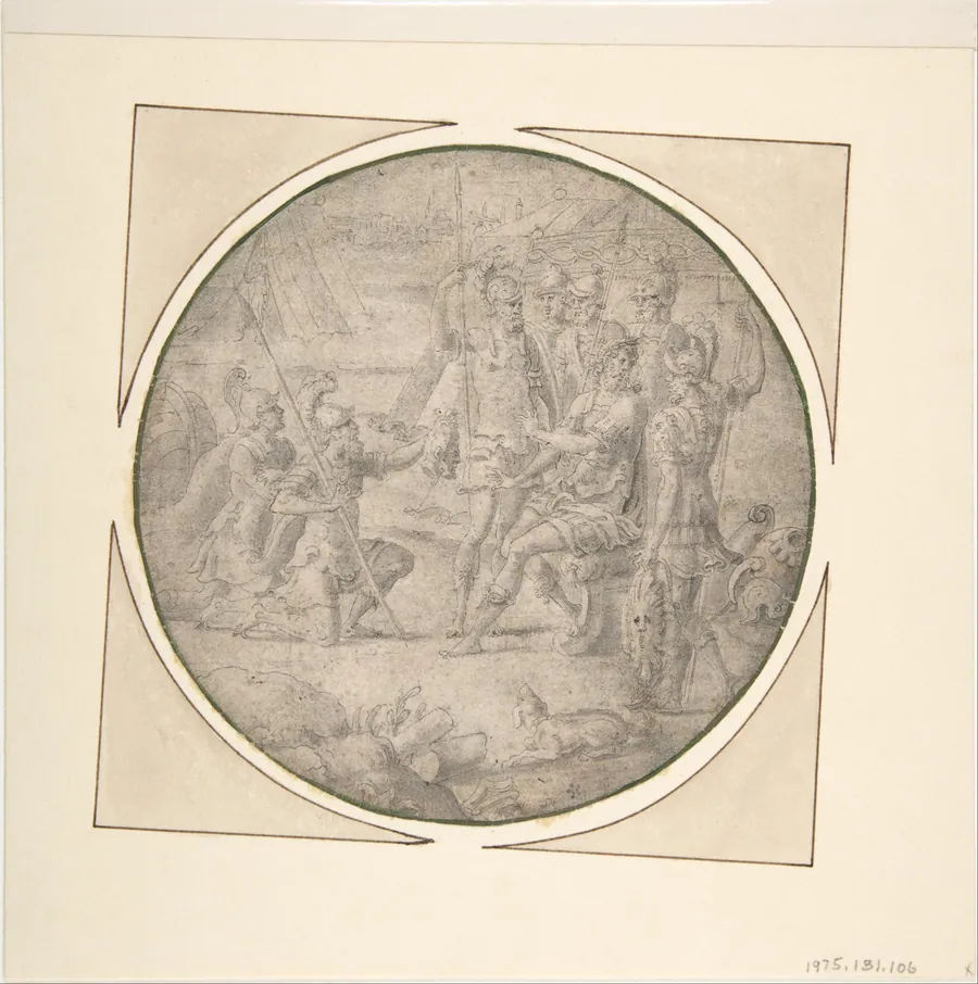 The Head of Pompey Presented to Caesar by Anonymous, French, 16th century