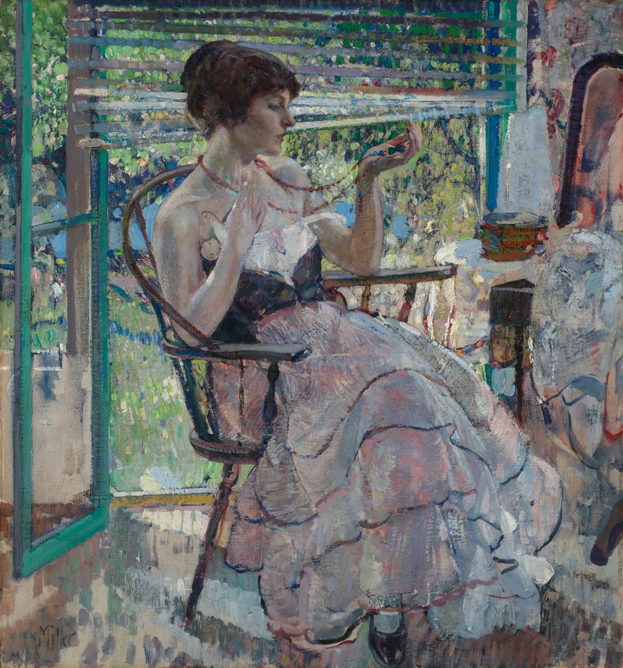 The Necklace by Richard E. Miller, born St. Louis, MO 1875-died St. Augustine, FL 1943