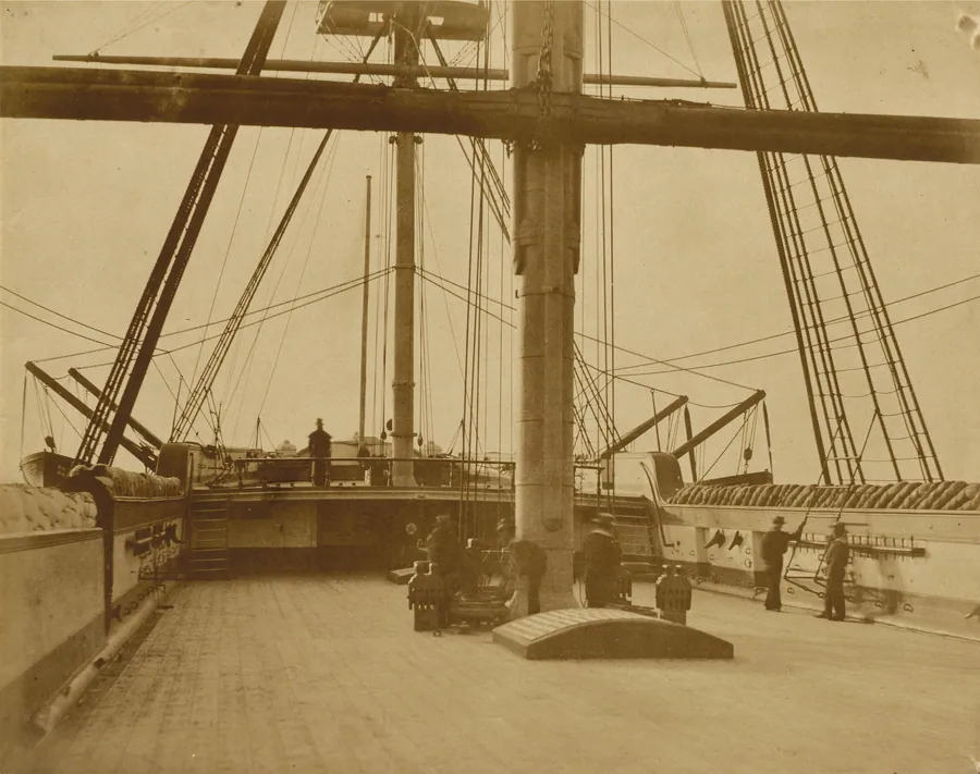 Quarterdeck of HMS “Impregnable” by Linnaeus Tripe