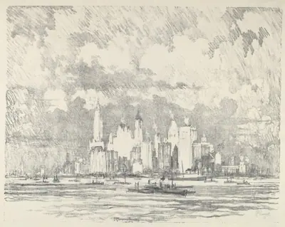 New York From Ellis Island
