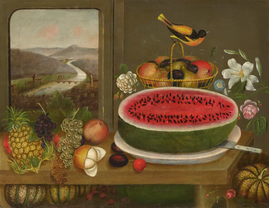 Fruit and Baltimore Oriole by Wagguno