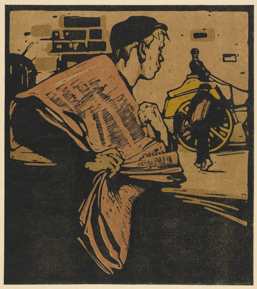 London Types: Newspaper Boy by William Nicholson
