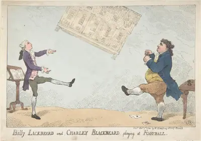Billy Lackbeard and Charley Blackbeard playing at Football