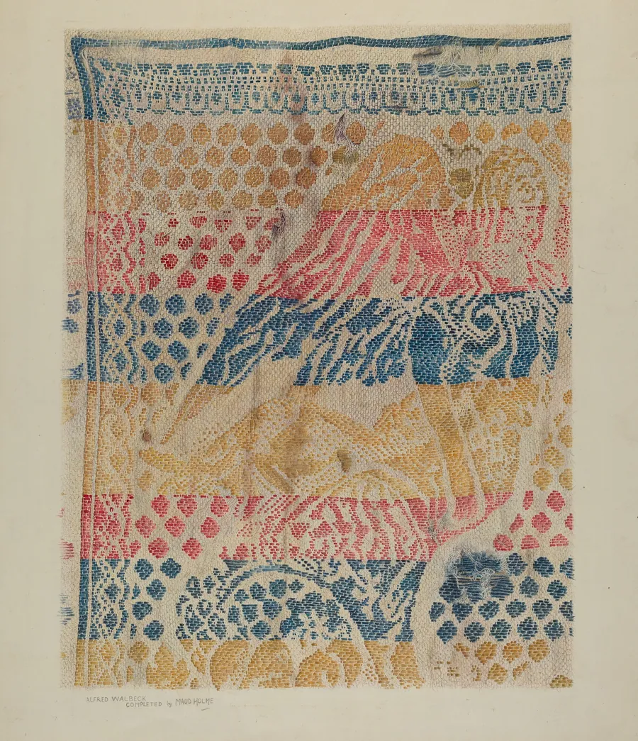 Handwoven Table Cover by Alfred Walbeck